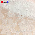 Eyelet Cotton Fabric Embroidered Fabric with Backbone Line